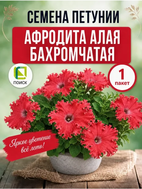 Петуния бахромчатая Афродита алая семена