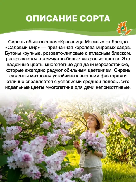 Сирень Красавица Москвы (обыкновенная) саженцы 