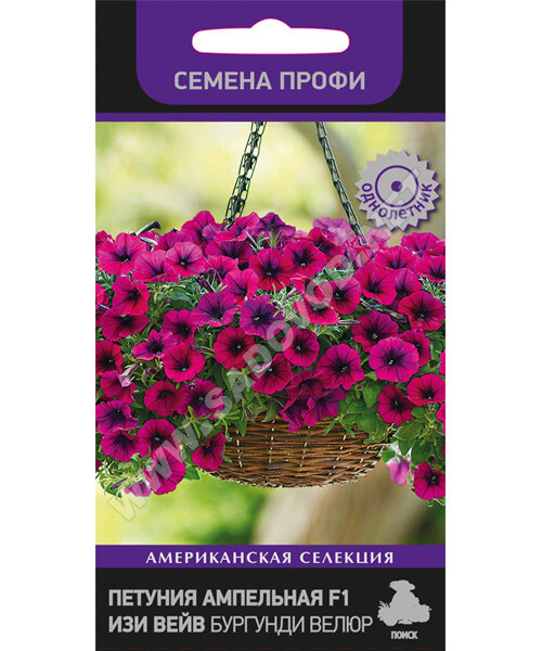 Петуния ампельная Изи Вейв Бургунди Велюр F1 (ПРОФИ) семена
